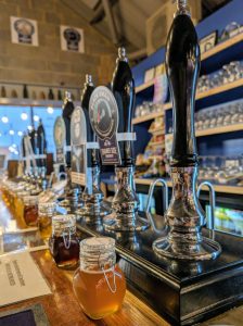 A wide range of beers on tap